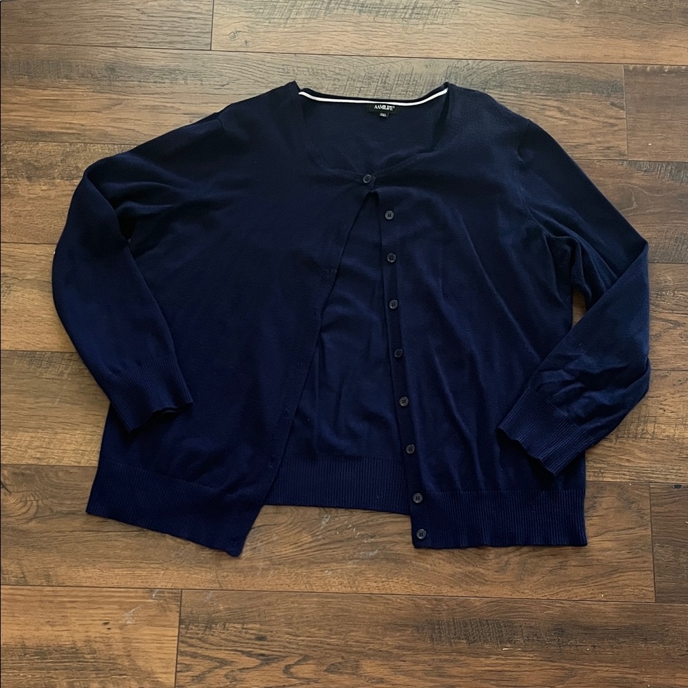 Women's Navy Blue Cardigan Sweater